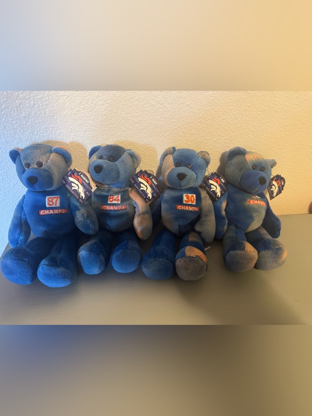 Blue Plush Limited Treasures Denver  Broncos Bears — Kids Stuffed Animal (Blue)